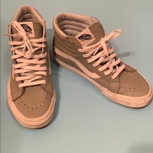 Grey and white vans skate hi. Size 7 womens